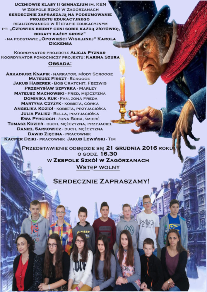 PODSUMOWANIE PROJEKTU EDUKACYJNEGO - ZAPROSZENIE